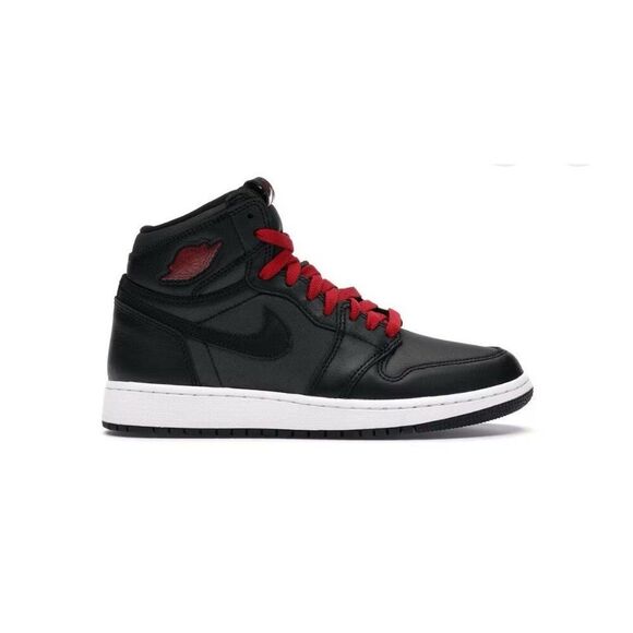 Nike GS Air Jordan 1 Retro High Black Gym Red White 575441 060 22.5cm 5.5 Y - Picture 1 of 8